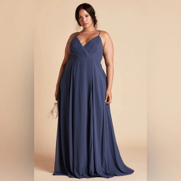 SOLD Birdy Gray Kaia Dress Slate Blue Formal Gown Bridesmaid Prom Dress - Picture 2 of 10